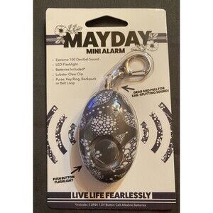 PERSONAL ALARM Mayday Mini Alarm Self Defense Emergency Keyring/Clip Flashlight